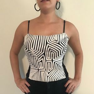 Andrea Rosati Black and White Tank - Size 4
